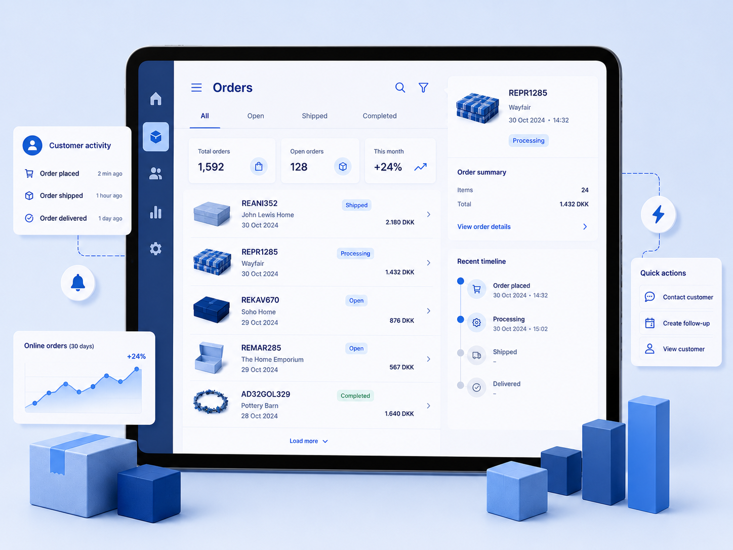 B2B-interaktion och ordervy i nVision Mobile