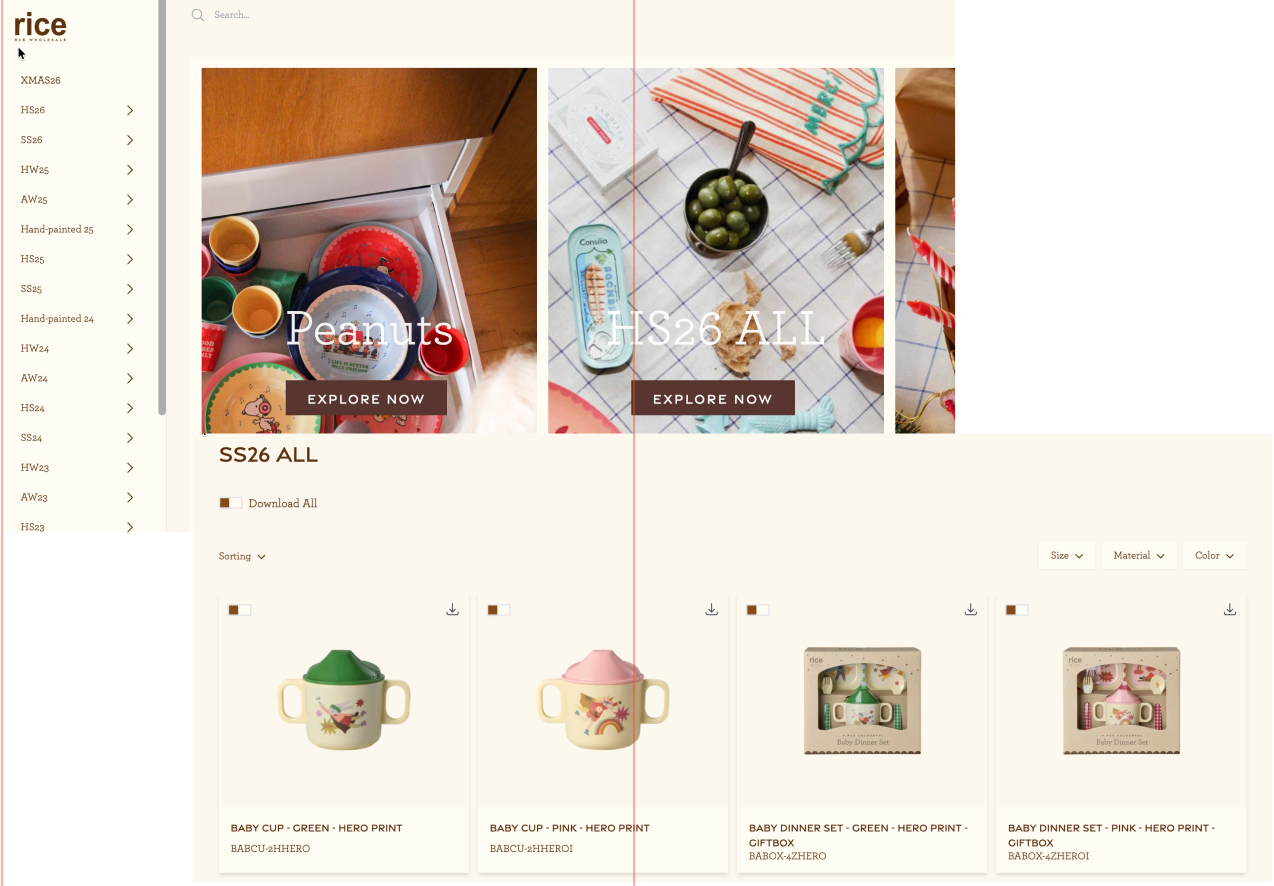 Front page and categories
