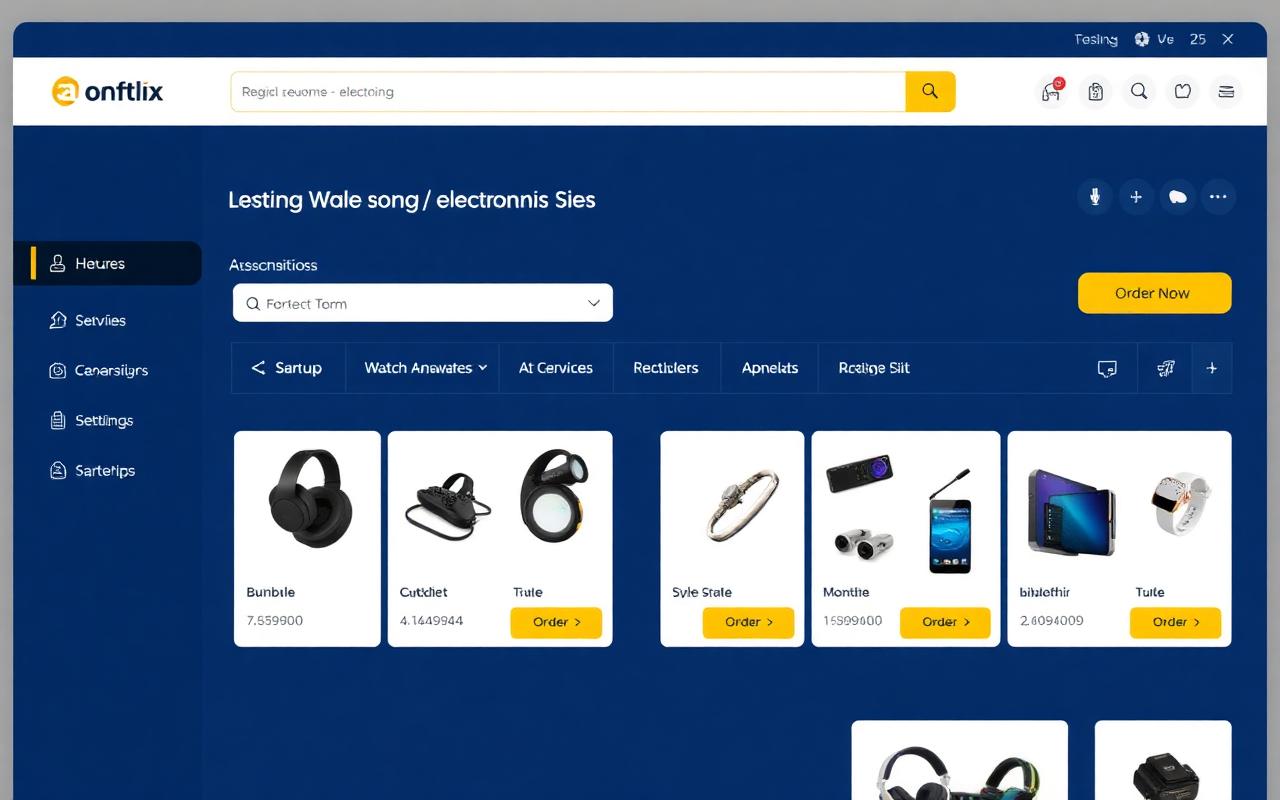 B2B shop screenshot – electronics